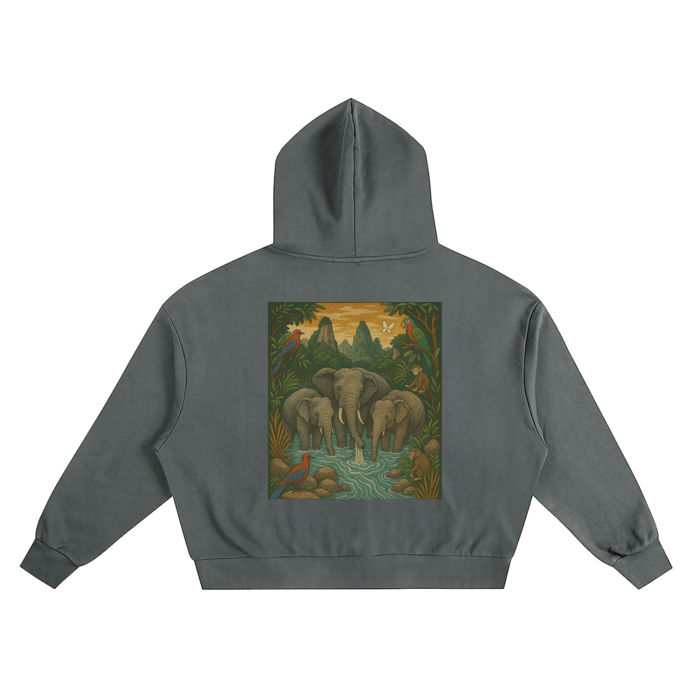 Boxy Oversized Thai Elephant Hoodie