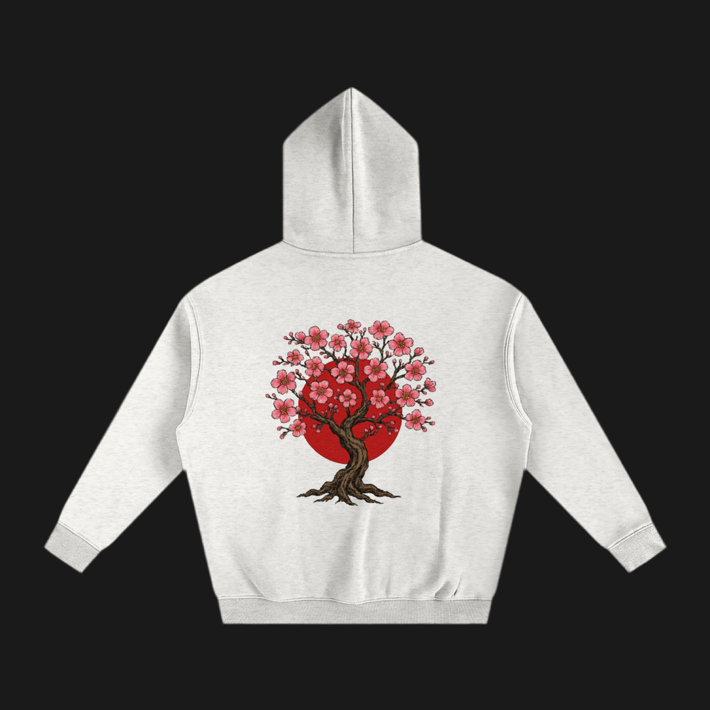 Oversize Fleeced Sakura Hoodie