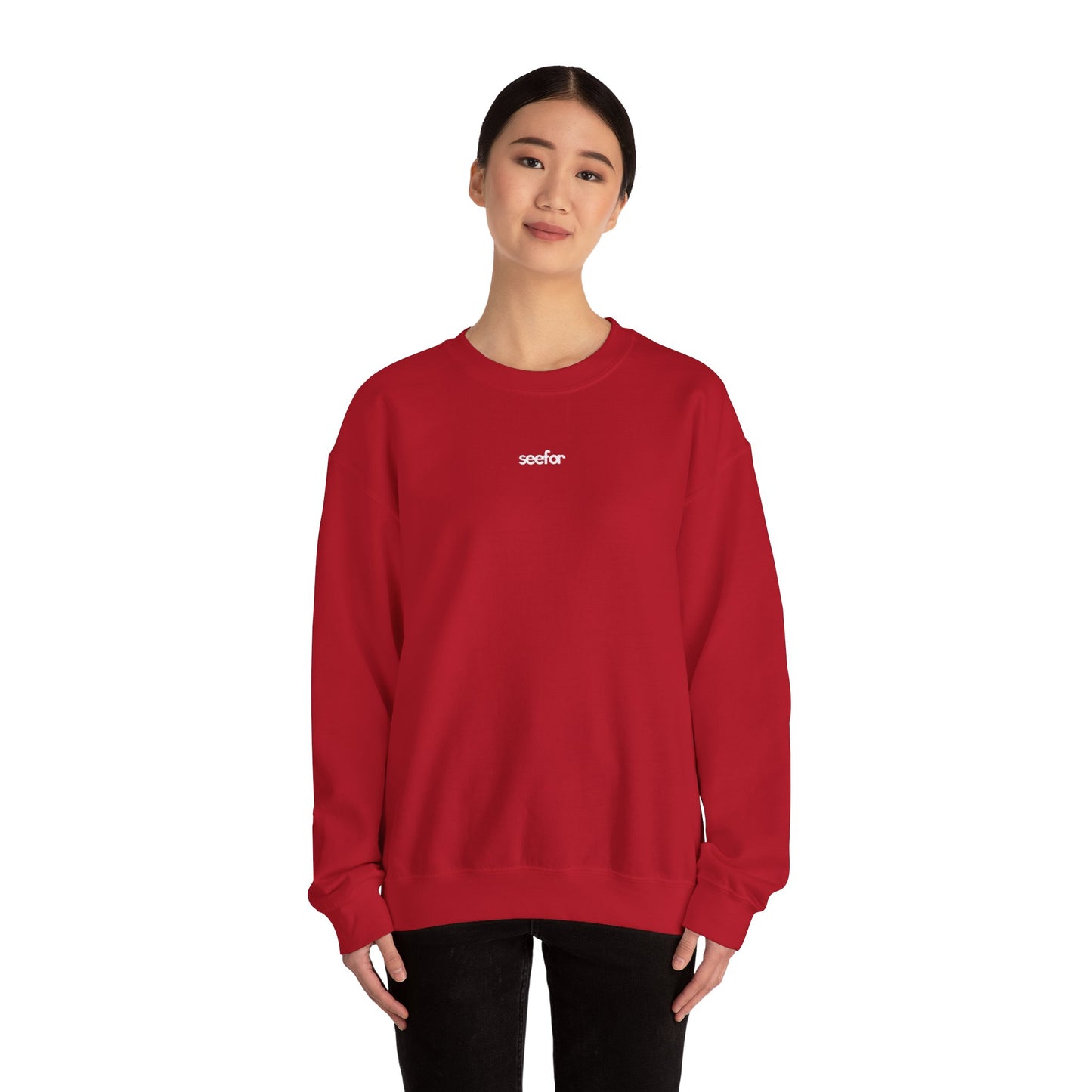 Seefor Essentials Red Embroidered Heavy Sweatshirt