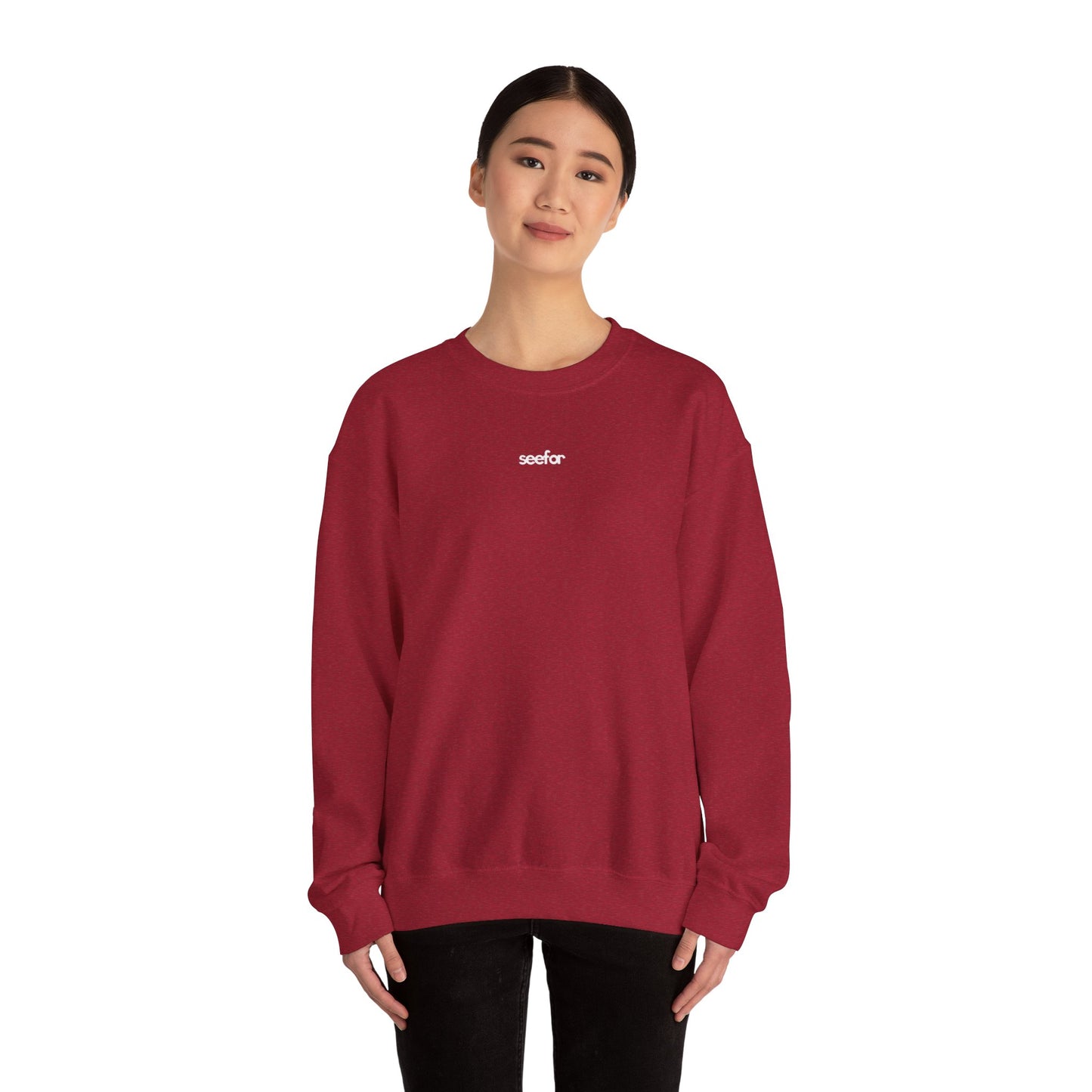 Seefor Essentials Red Embroidered Heavy Sweatshirt