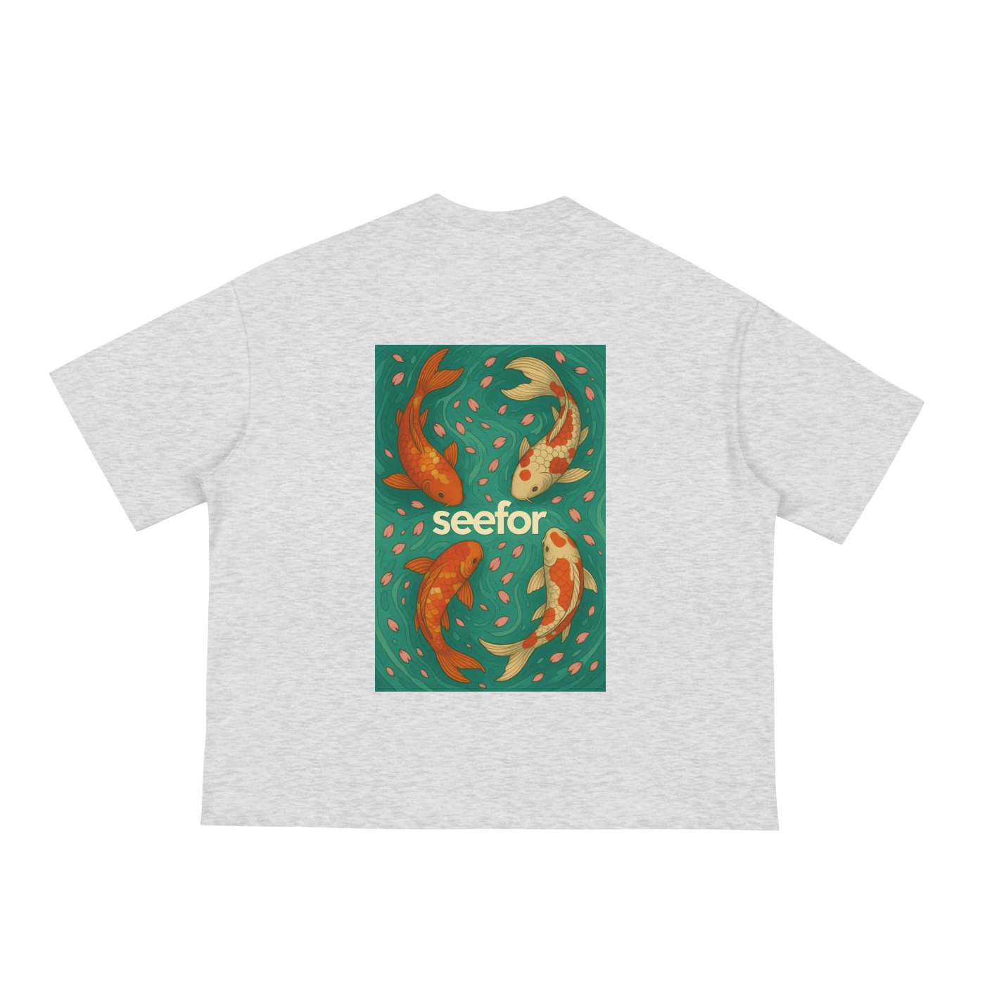 Classic Boxy Seefor Japanese Koi Fish Tee - 230 GSM
