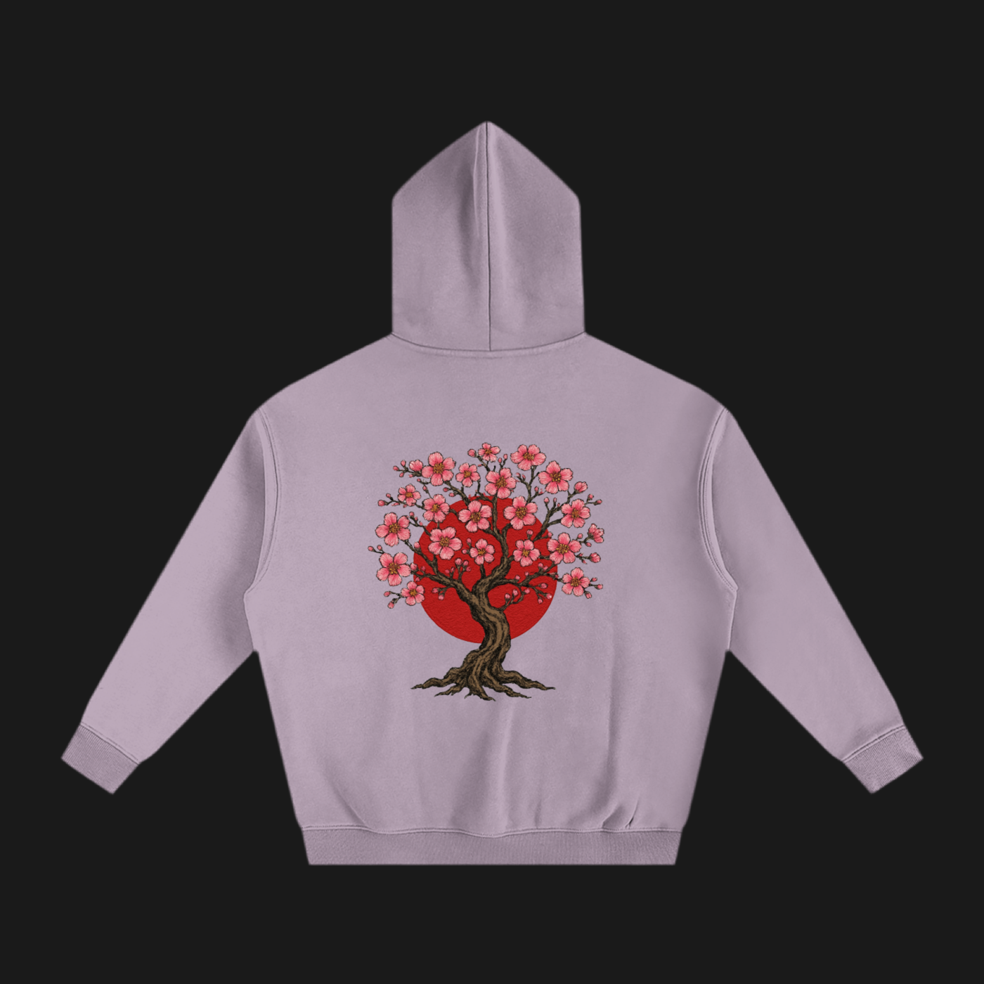 Oversize Fleeced Sakura Hoodie