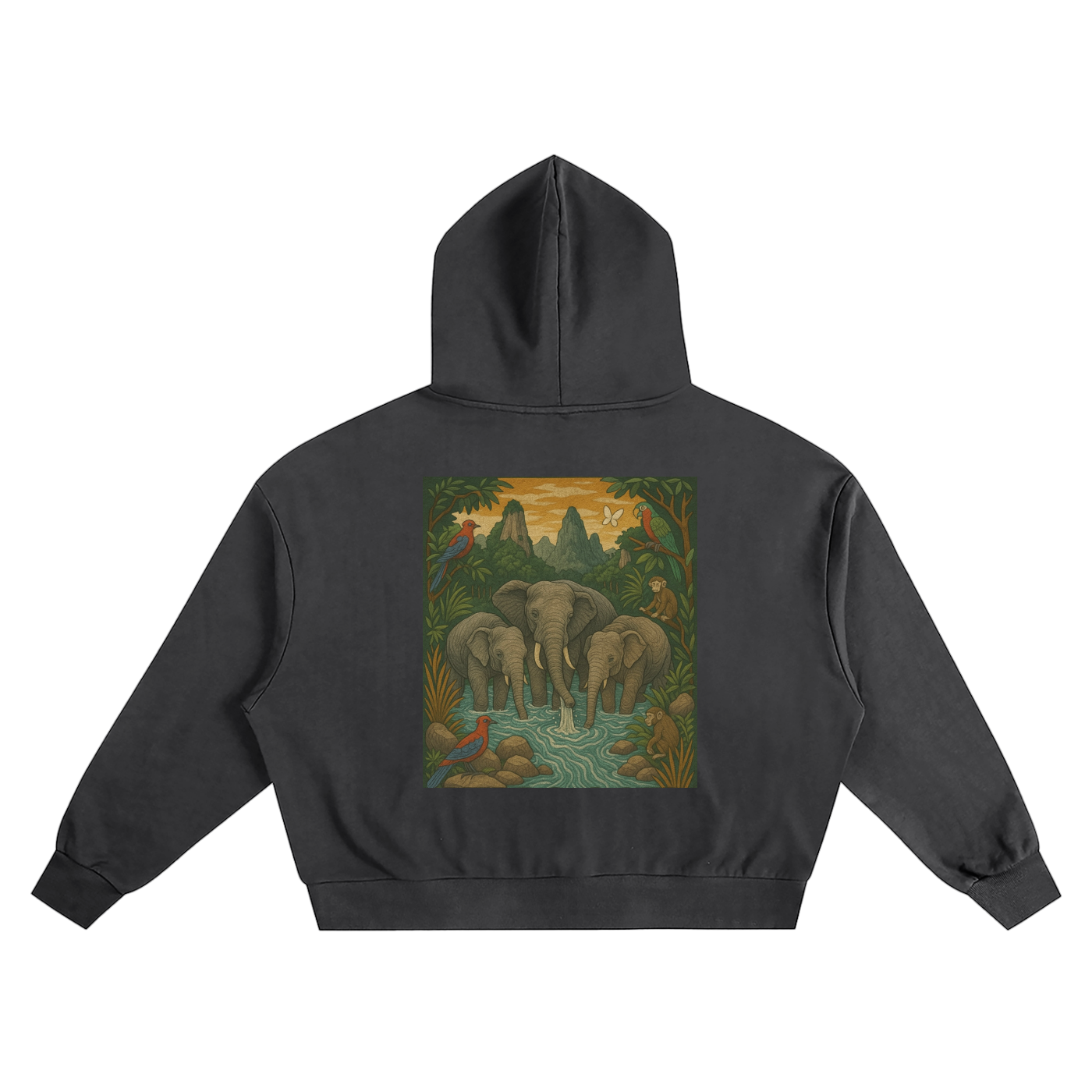 Boxy Oversized Thai Elephant Hoodie