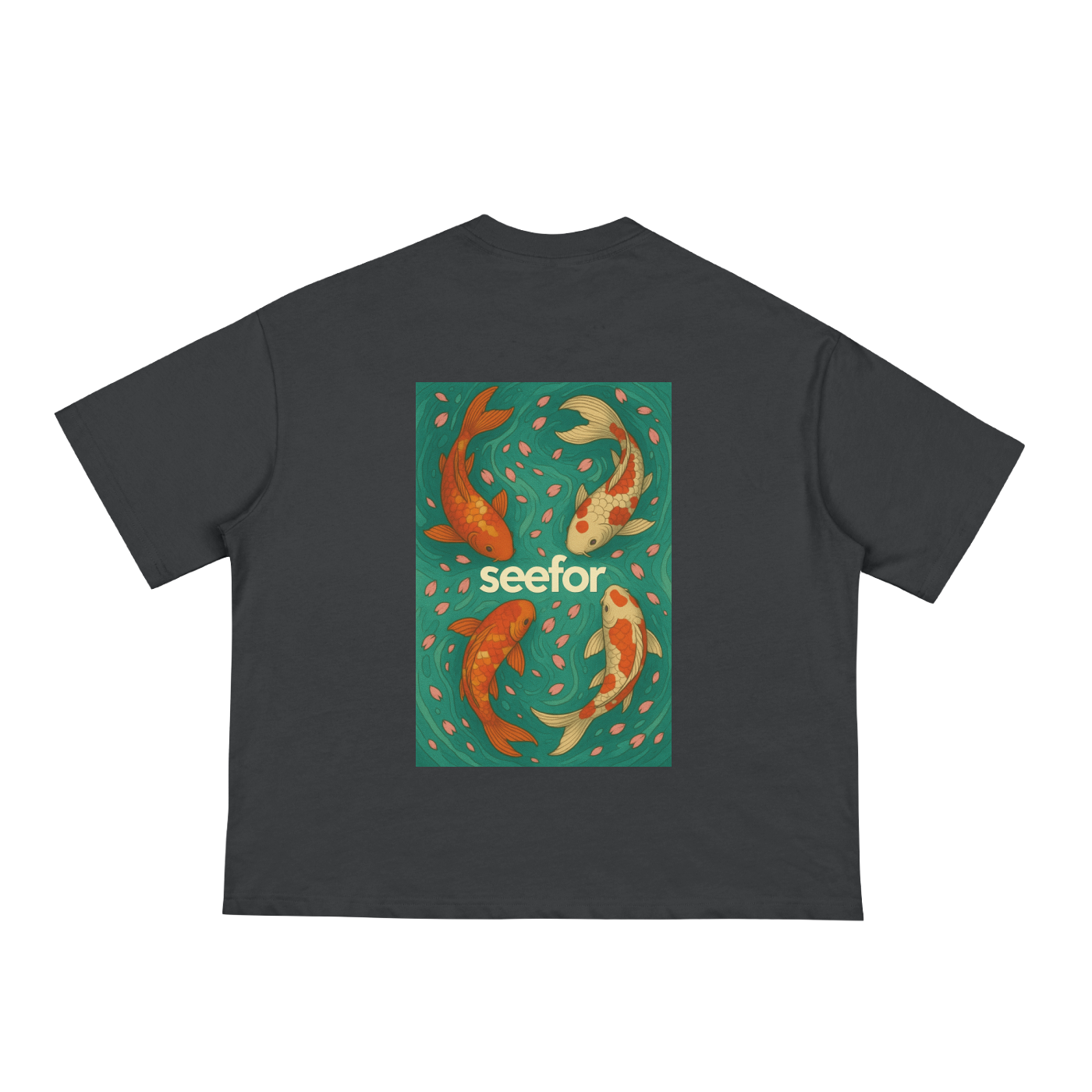 Classic Boxy Seefor Japanese Koi Fish Tee - 230 GSM