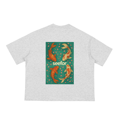 Classic Boxy Seefor Japanese Koi Fish Tee - 230 GSM