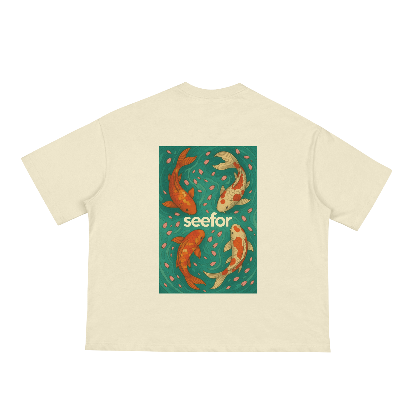 Classic Boxy Seefor Japanese Koi Fish Tee - 230 GSM